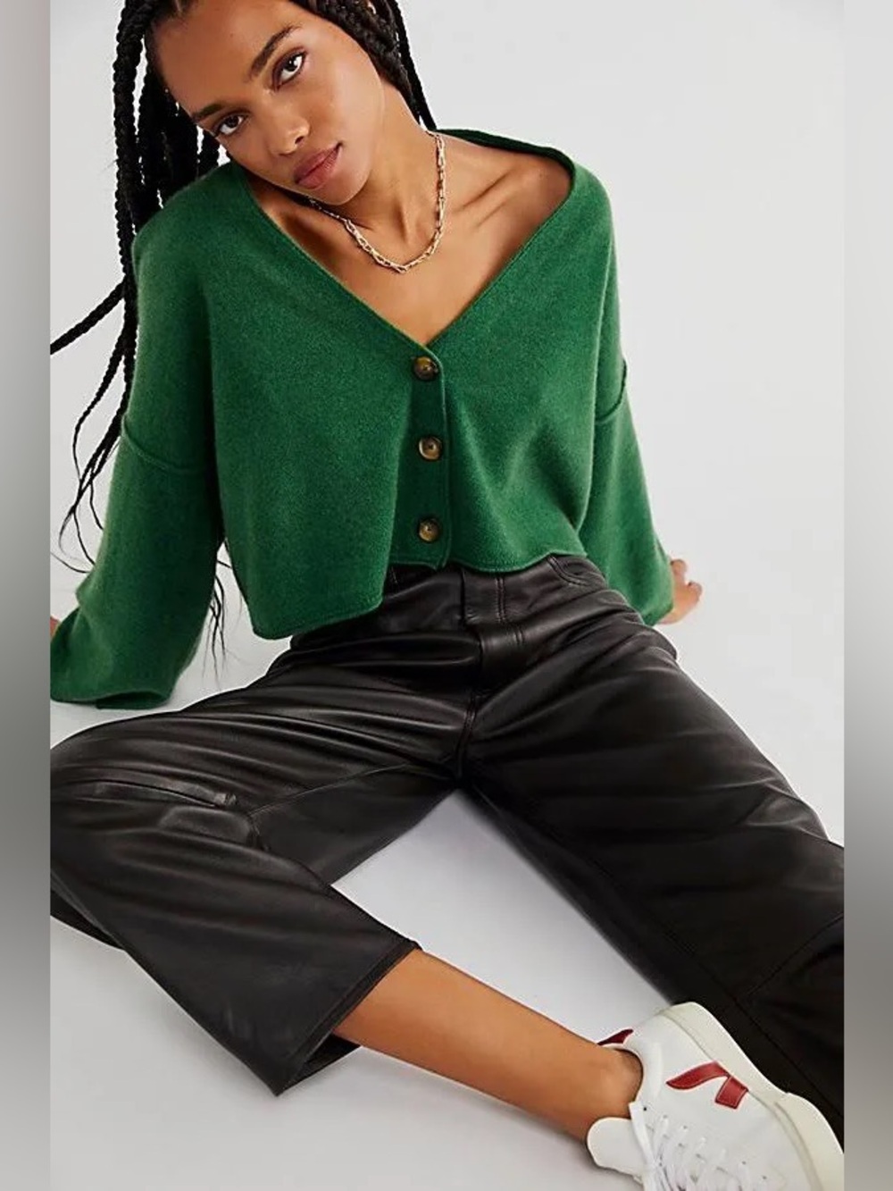 Free People Heartbeat Cashmere Cardi Sweater - Picture 8 of 9